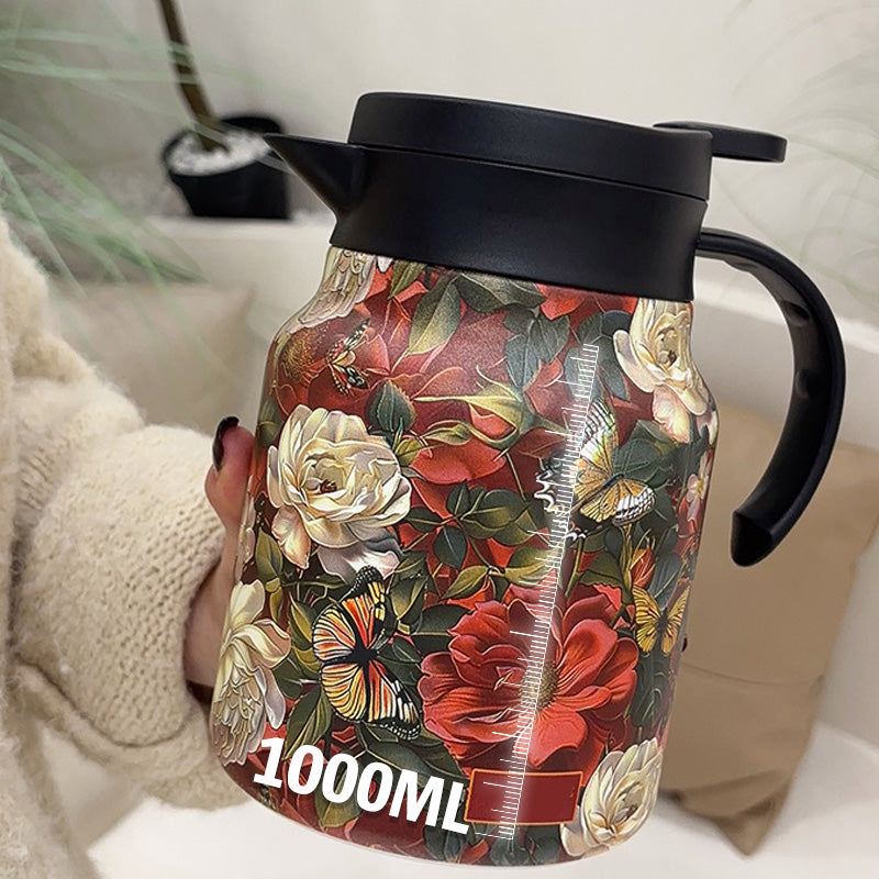 🍵1000ml vakuově izolovaná čajová konvice se sítkem