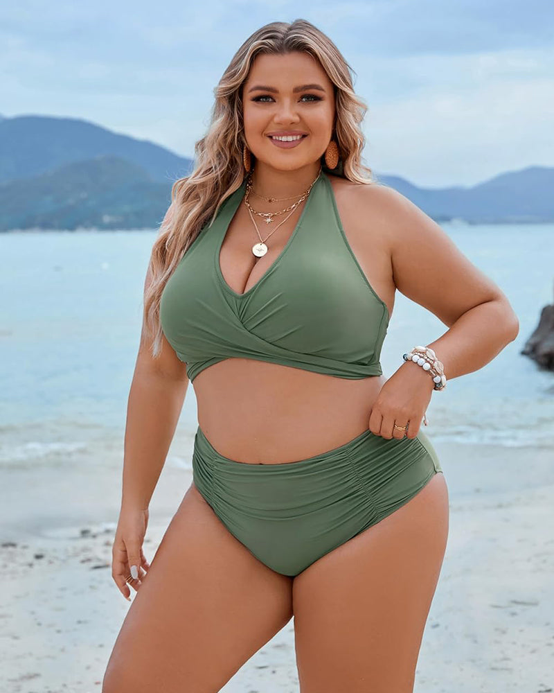 🔥👙Plavky, které tvarují bříško, decentní bikiny s vysokým pasem