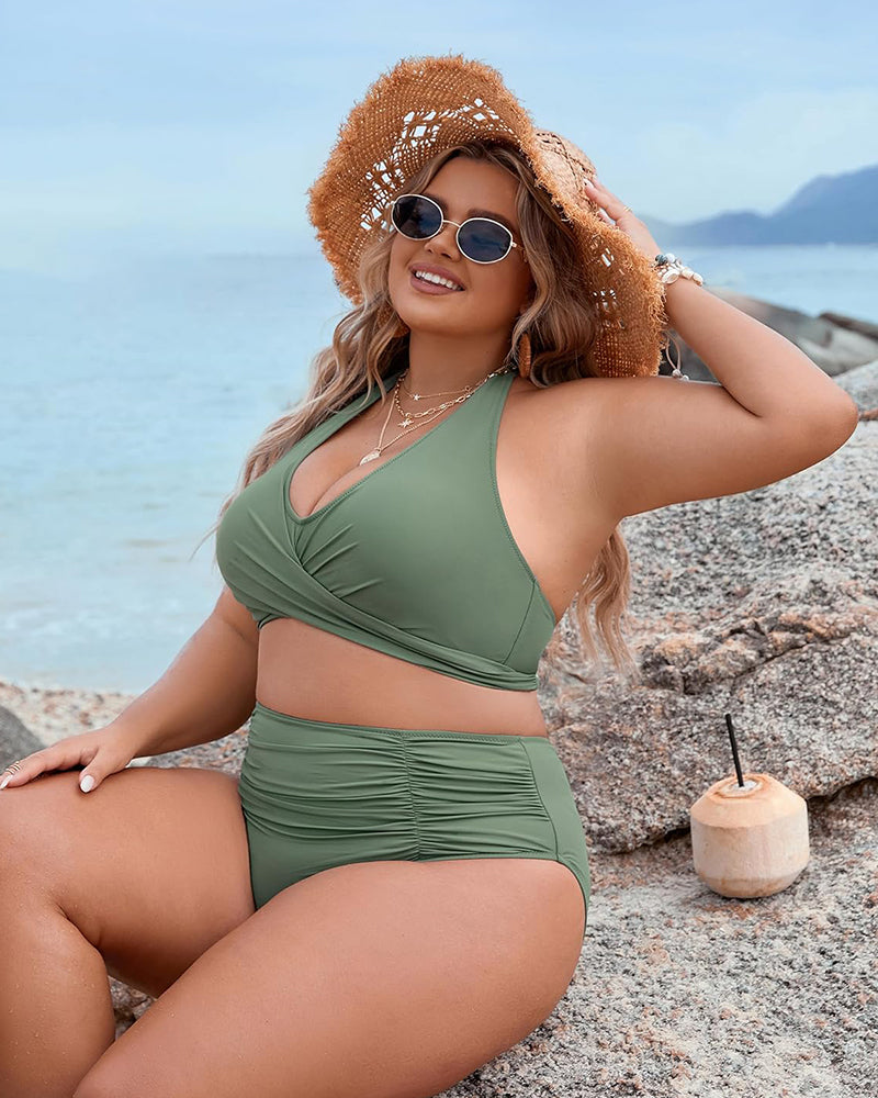 🔥👙Plavky, které tvarují bříško, decentní bikiny s vysokým pasem