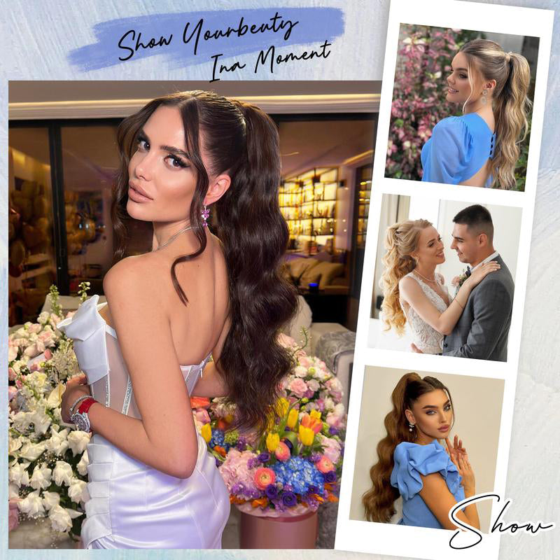 🔥 Časově omezená akce – sleva 50 % 👩💕 Clip-in prodlužování vlasů do culíku 🙋‍♀️
