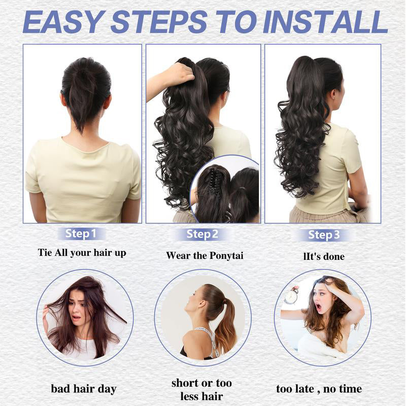 🔥 Časově omezená akce – sleva 50 % 👩💕 Clip-in prodlužování vlasů do culíku 🙋‍♀️