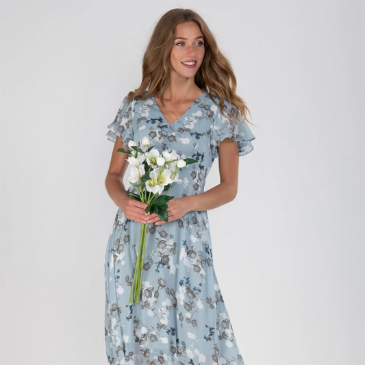 🌸 Lehké květované maxi šaty s krátkým rukávem【M-3XL】