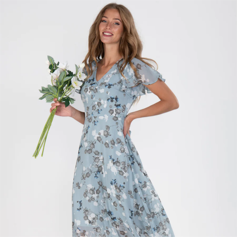 🌸 Lehké květované maxi šaty s krátkým rukávem【M-3XL】