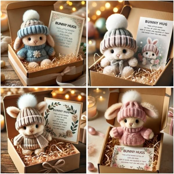 🐇Mini zajíček objímá roztomilý velikonoční dárek🎁