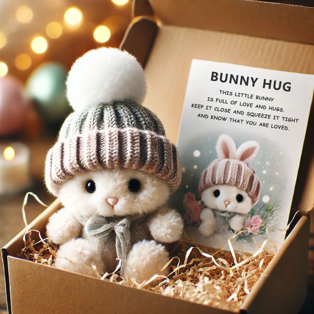 🐇Mini zajíček objímá roztomilý velikonoční dárek🎁