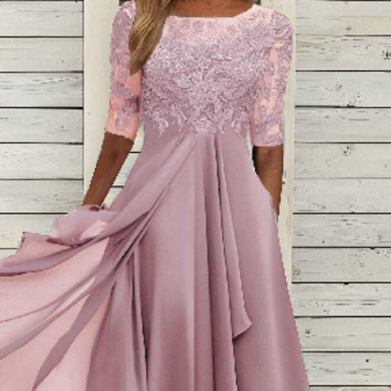 💖 Limitovaná edice 💖 Elegantní vyšívané koktejlové splývavé šaty
