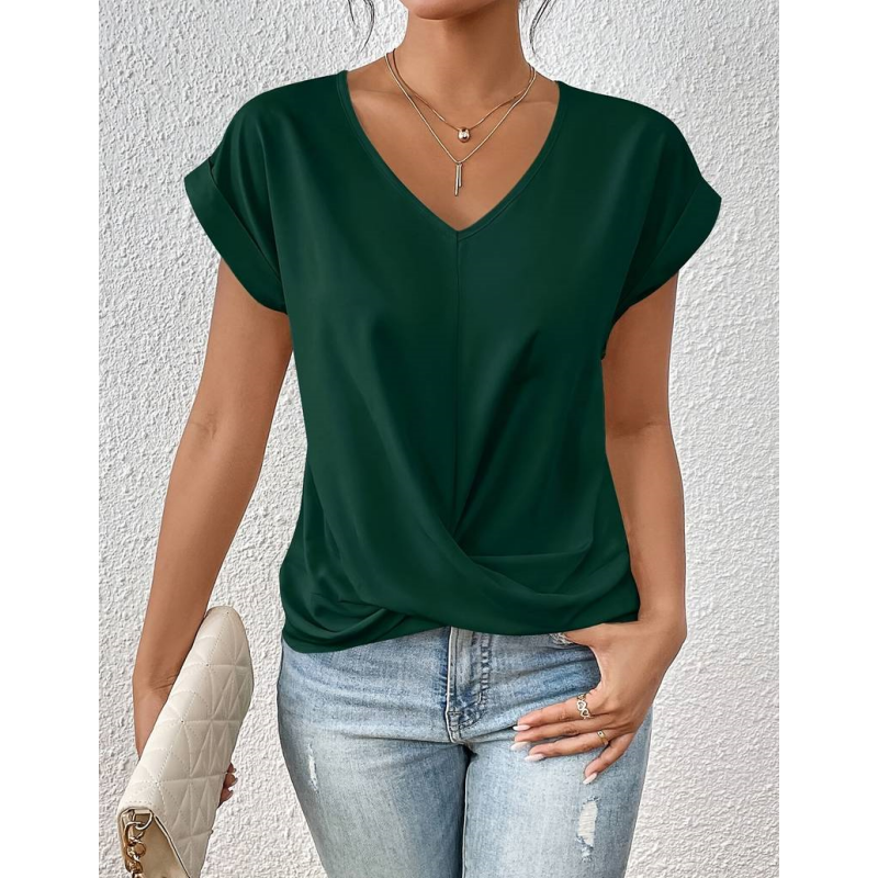 👚Elegantní tričko s výstřihem do V✨