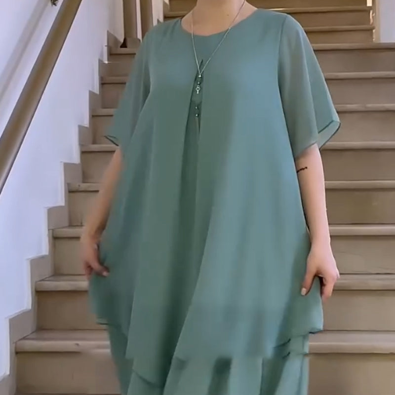 🔥👗 Volné dámské šaty v jednobarevném provedení