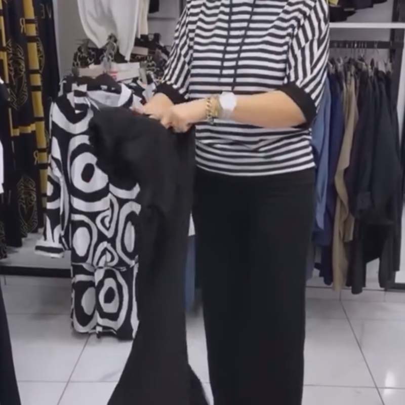 ✨Sada dámského pruhovaného topu a jednobarevných kalhot