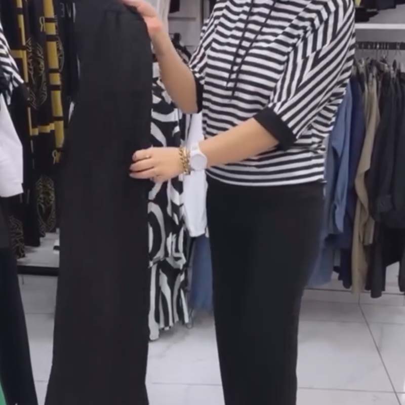 ✨Sada dámského pruhovaného topu a jednobarevných kalhot