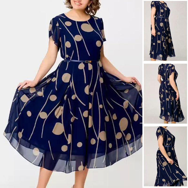 ✨Módní šaty s velkými puntíky a plus size šaty