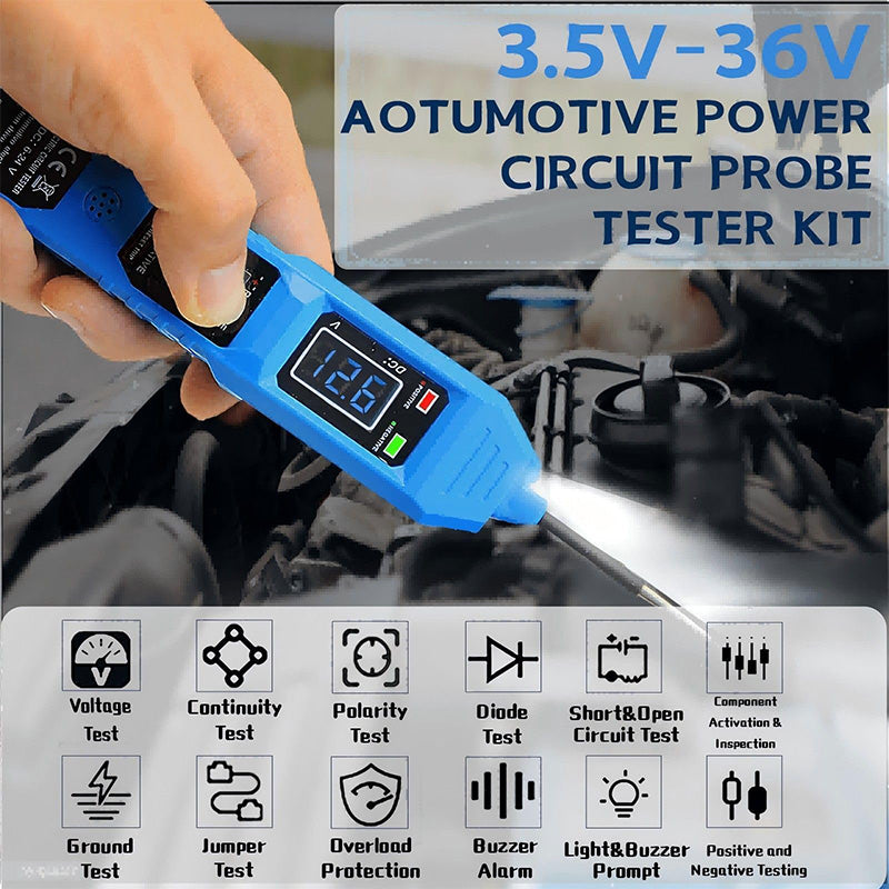 🔥3,5–36 V tester automobilových obvodů s LED diodou