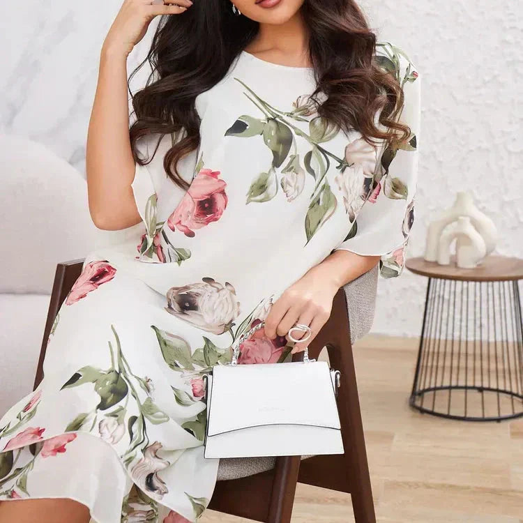ŽHAVÉ 50% 👗 Šifónové šaty Blush Petal Glow