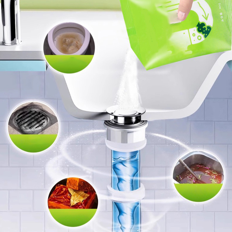 🔥 KUP 1 DOSTANETE 2 ZDARMA 🔥 Silný čisticí prášek na potrubí – Rozpustí usazeniny, odstraní zápach | Pro kuchyňské i koupelnové odpady 🌪🚿