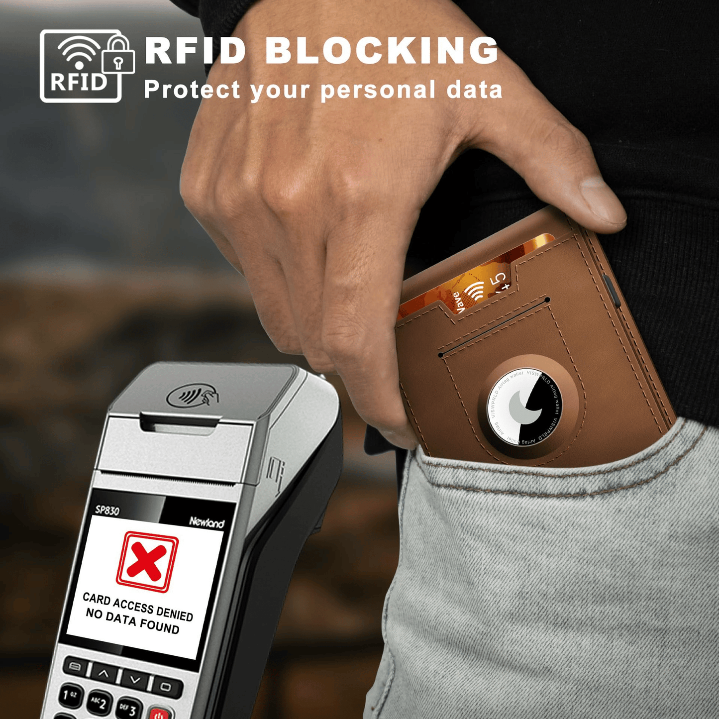 🎁Peněženka AirTag pro muže – odklápěcí hliníkové pouzdro, spona na peníze, úzké kožené přihrádky, pouzdro na kreditní karty, blokování RFID, minimalistická skládací peněženka