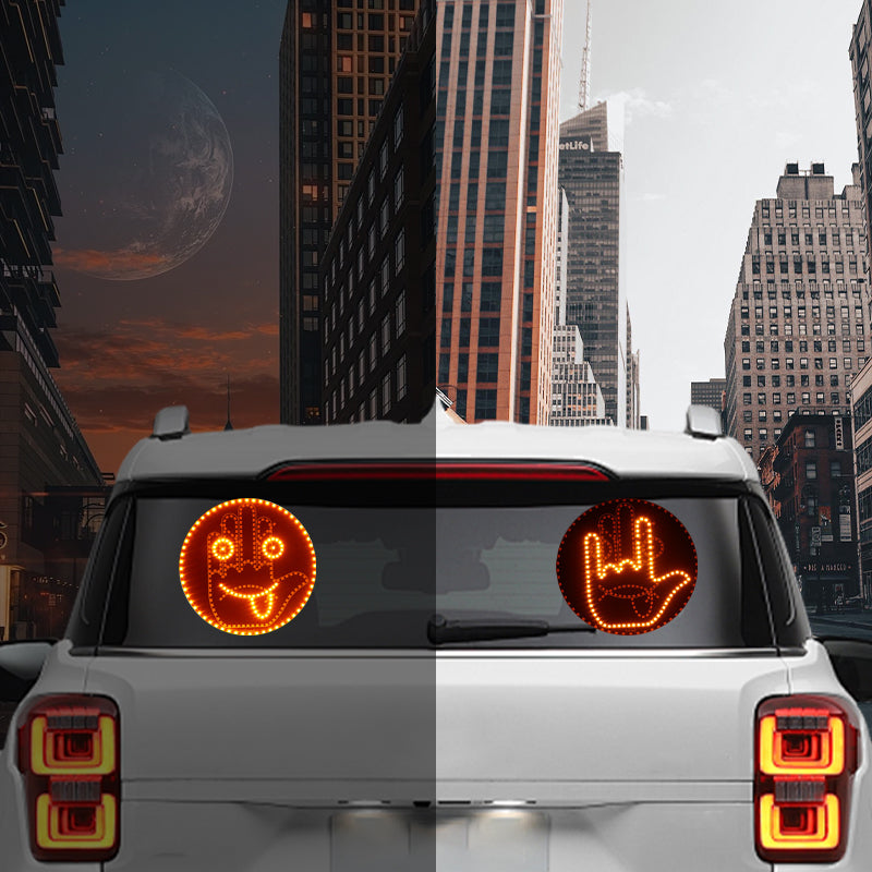 LED osvětlení palubní desky pro výraz a gesta pro zadní okno auta