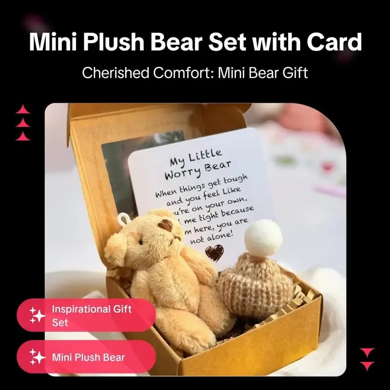 🔥🧸Ručně vyrobený mini plyšový medvídek v krabičce
