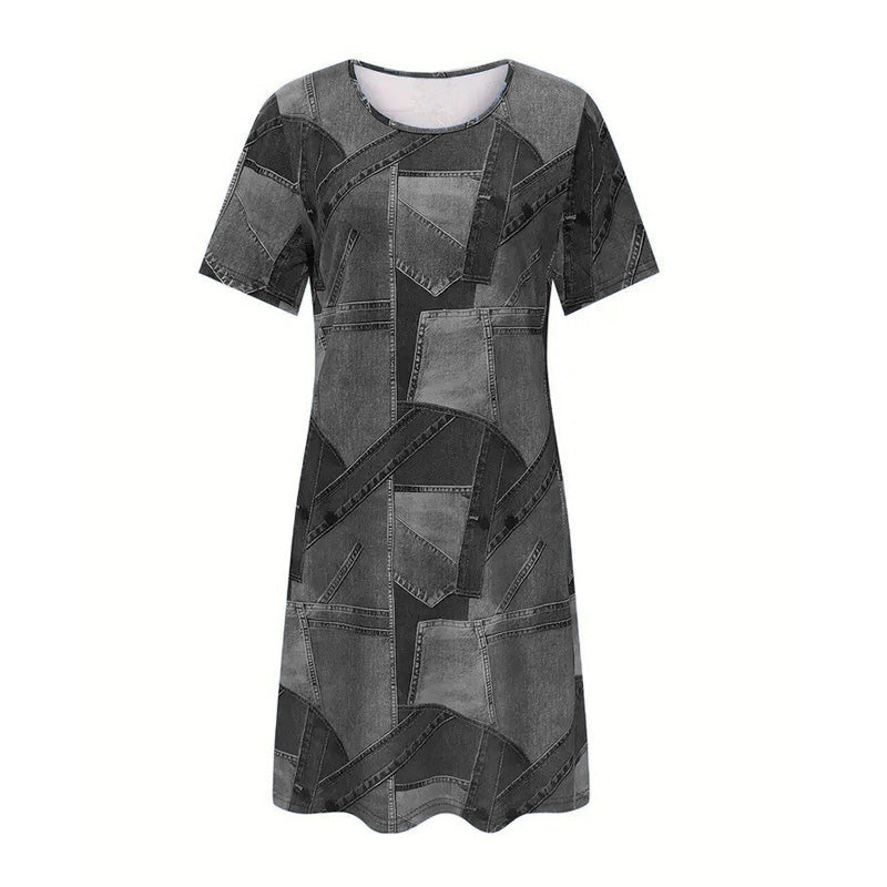 👗Dámské ležérní šaty s patchworkovým vzorem
