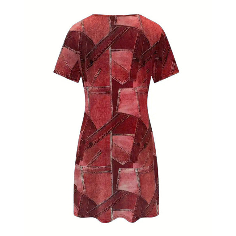 👗Dámské ležérní šaty s patchworkovým vzorem