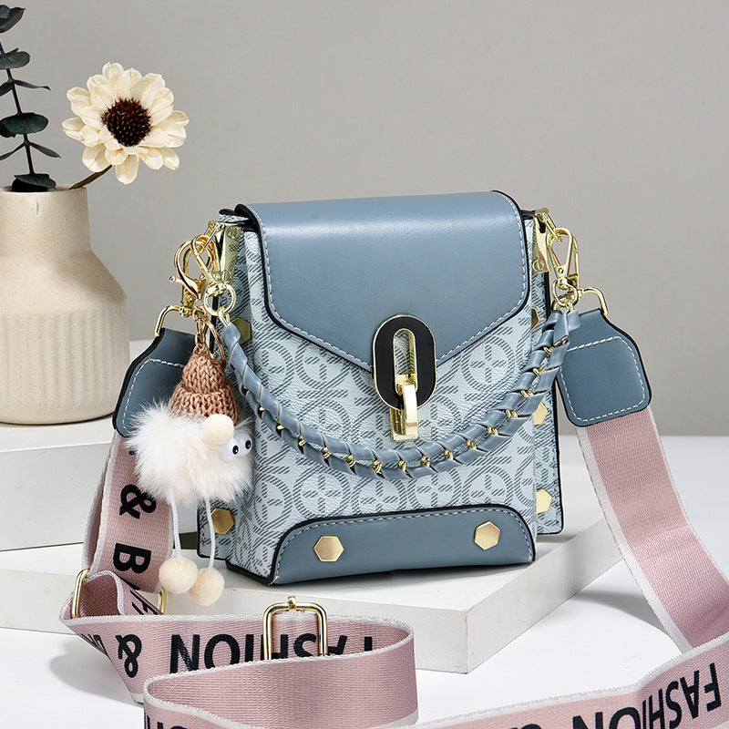 Dámská módní kožená crossbody kabelka