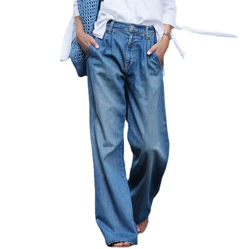 【S-3XL】👖💦Dámské ležérní džíny v sepraném stylu