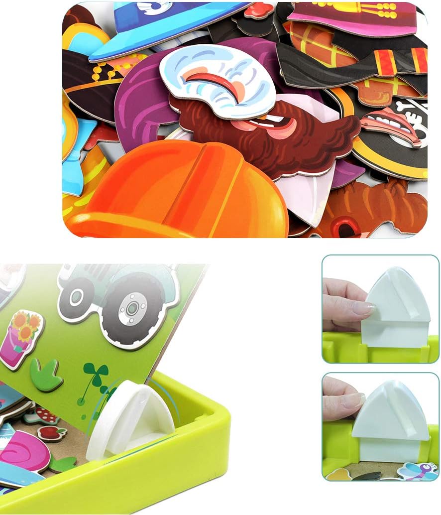 Magnetické puzzle obličej zdobit cestovní hra oboustranné předškolní učení hračky pro děti
