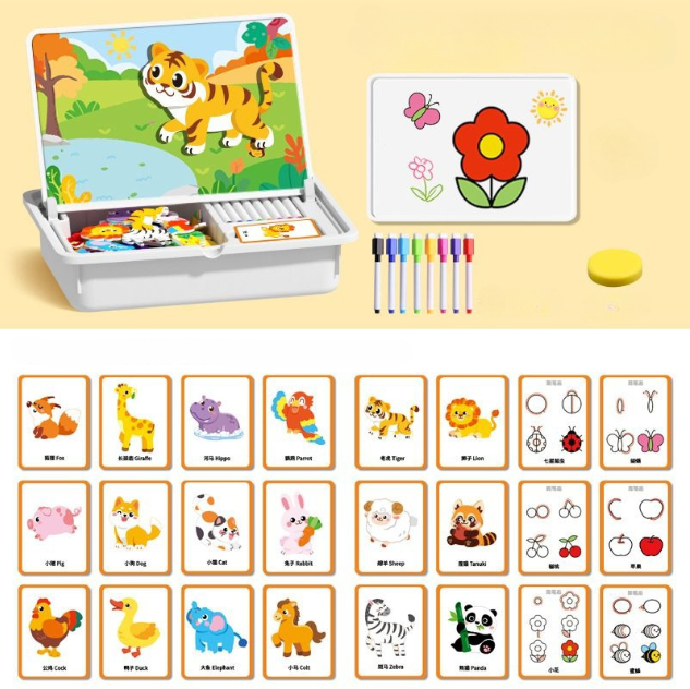 Magnetické puzzle obličej zdobit cestovní hra oboustranné předškolní učení hračky pro děti