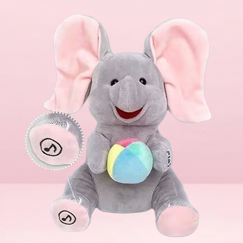 🎁🐘 Roztomilý plyšový slon na hraní na schovávanou