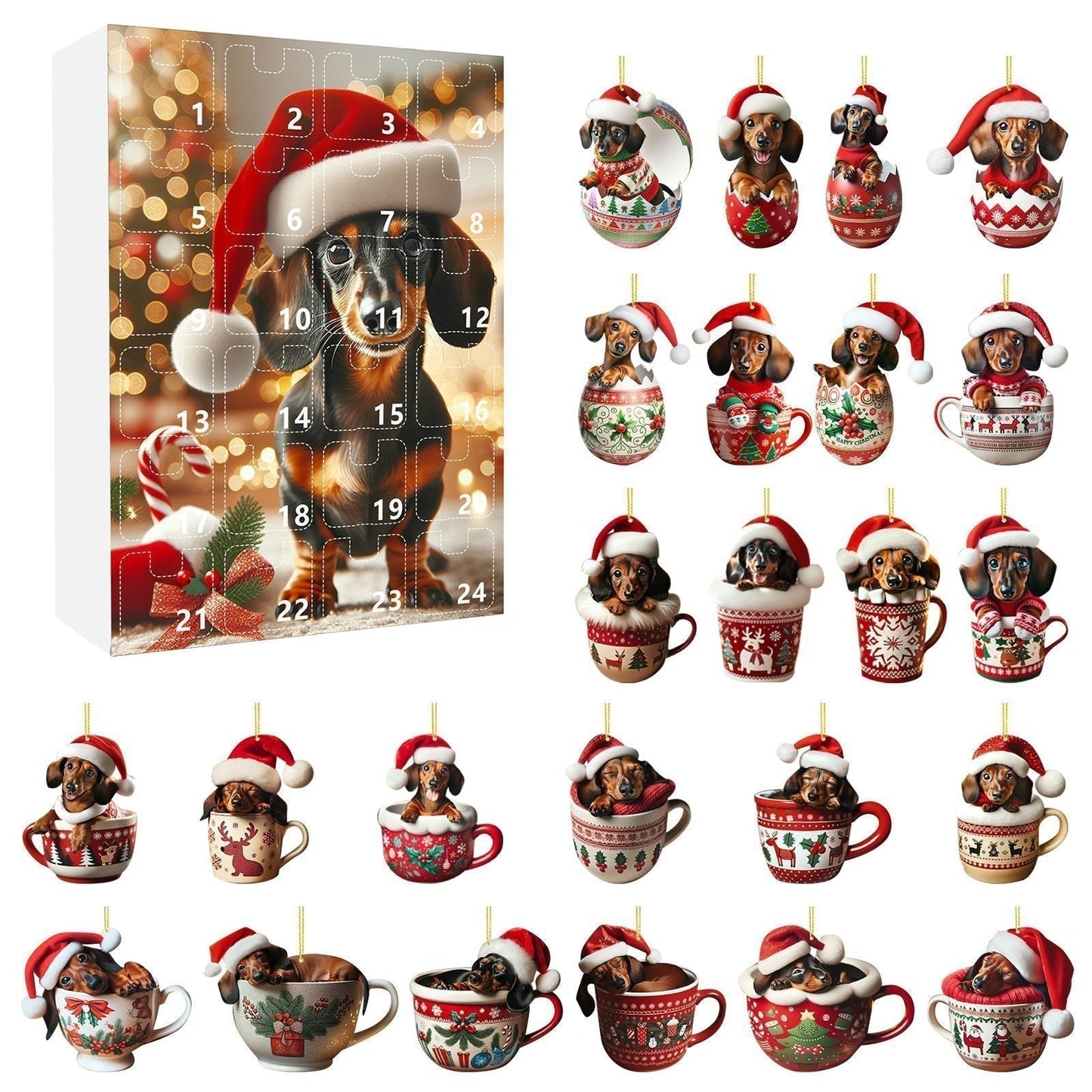 🎅Adventní kalendář pro vánoční jezevčíky 2025🎁