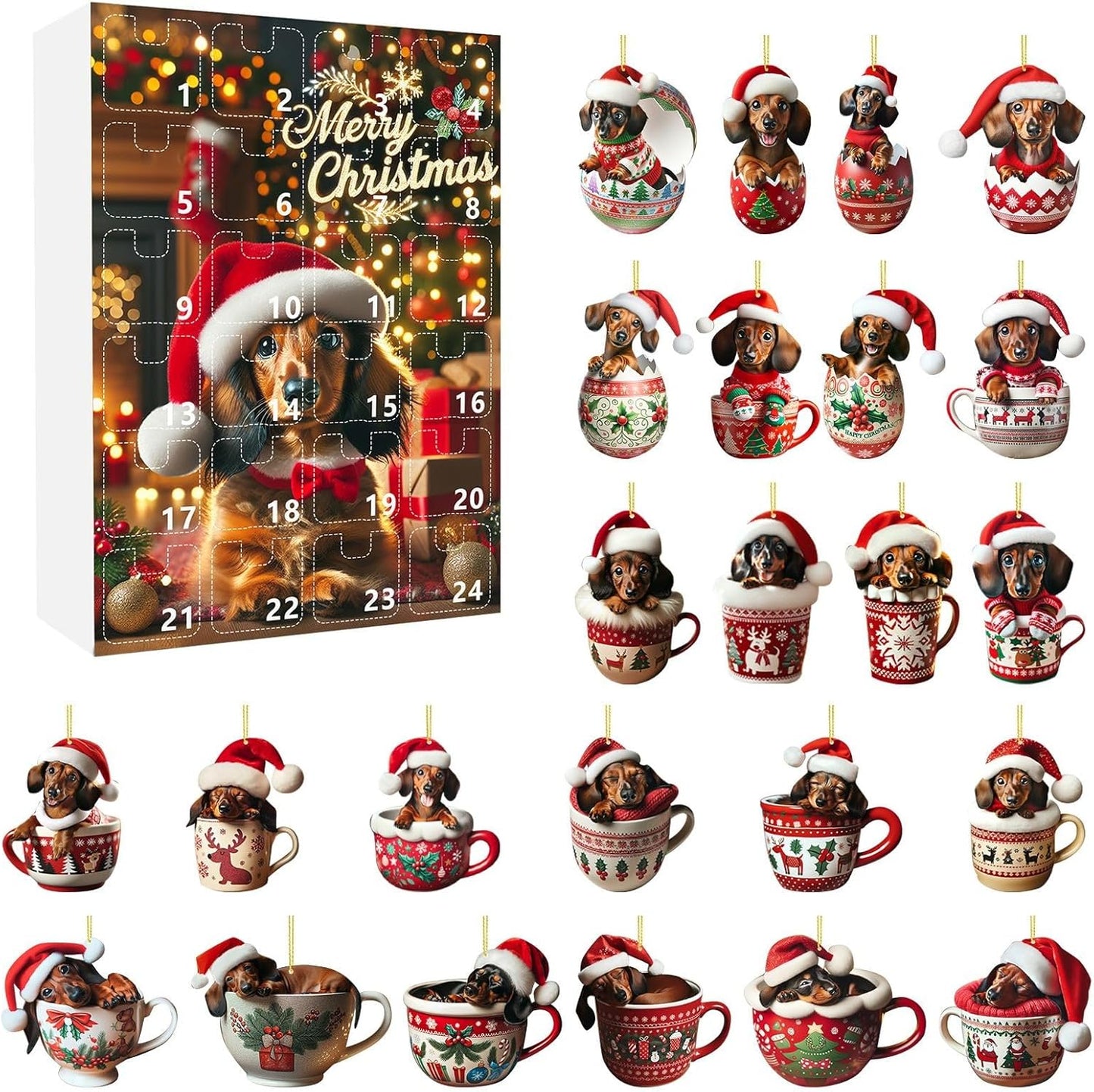 🎅Adventní kalendář pro vánoční jezevčíky 2025🎁