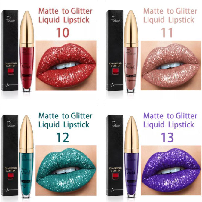 💥 Kupte 1 a získejte 1 zdarma 💋 Třpytivá rtěnka s diamantovým efektem, voděodolná 🥰🎁