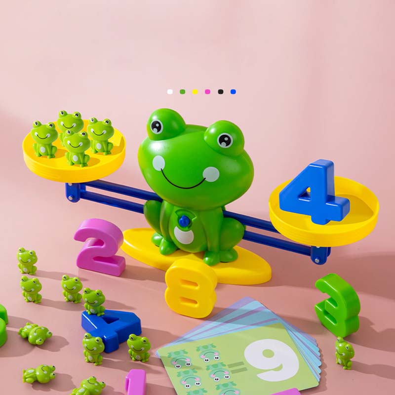 🐸Dětská sada hraček s kreslenými zvířátky a váhami