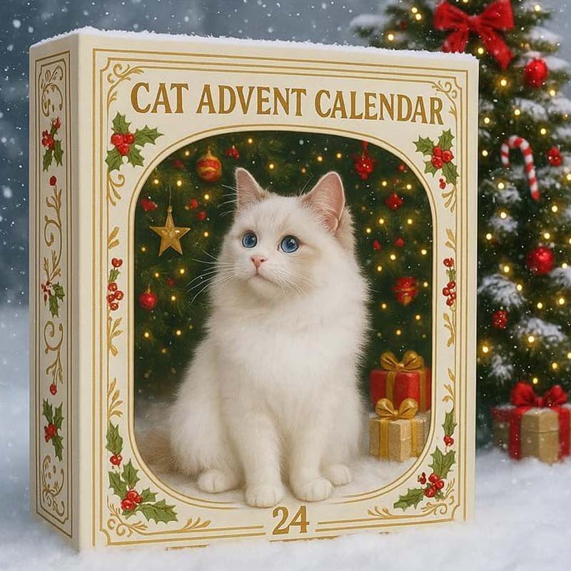 【🎁Vánoční nabídka🎄】Adventní kalendář pro milovníky koček na rok 2025