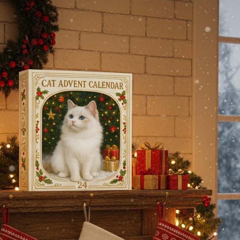 【🎁Vánoční nabídka🎄】Adventní kalendář pro milovníky koček na rok 2025