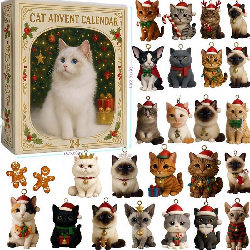【🎁Vánoční nabídka🎄】Adventní kalendář pro milovníky koček na rok 2025