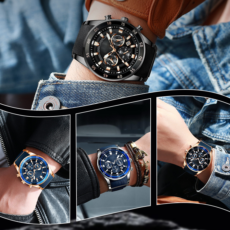 🎁 Pánské vodotěsné multifunkční quartzové hodinky⌚