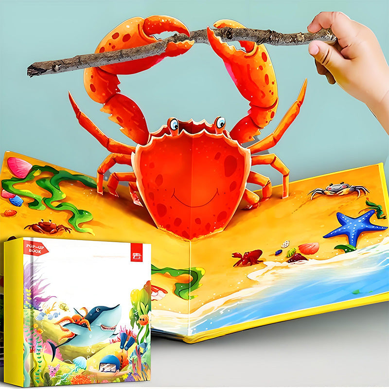 ✨【Dětská kniha s 3D zvířátky - interaktivní učební pomůcka pro nejmenší】✨
