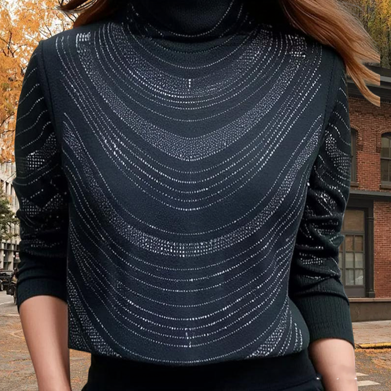 🎁💎Elegantní dámská halenka s dlouhým rukávem a flitry