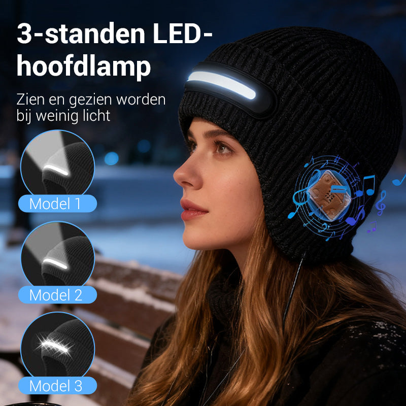 Dobíjecí LED čepice s Bluetooth