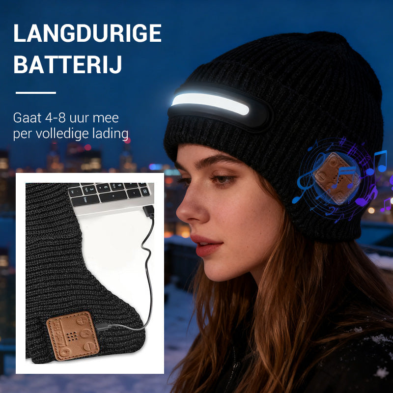 Dobíjecí LED čepice s Bluetooth