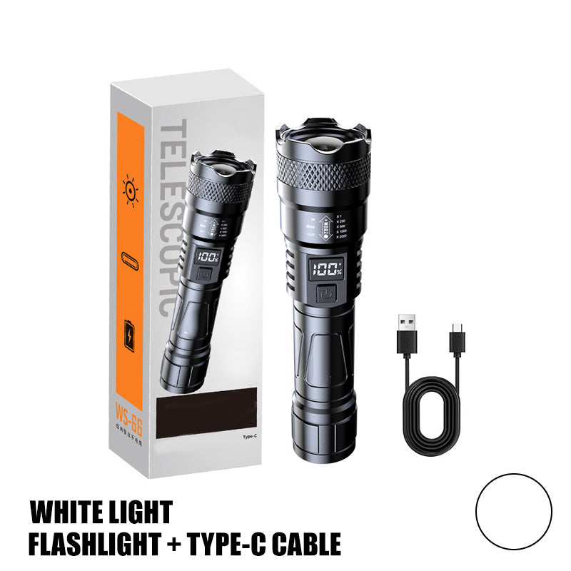 LED svítilna se silným světlem a výsuvným tělem