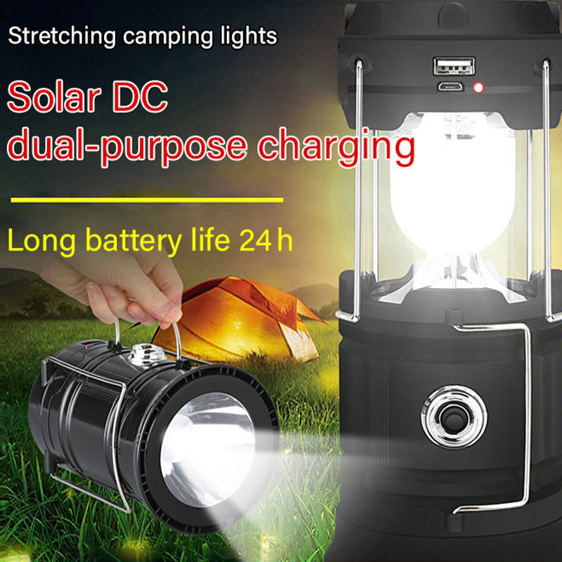 ⛺️Solární skládací kempingové světlo