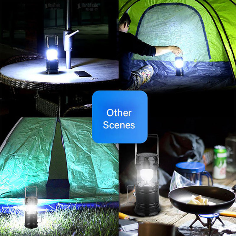⛺️Solární skládací kempingové světlo