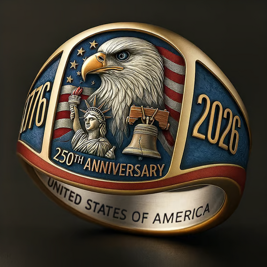 🎖️250. výročí Pamětní prsten s orlem 1776–2026🦅