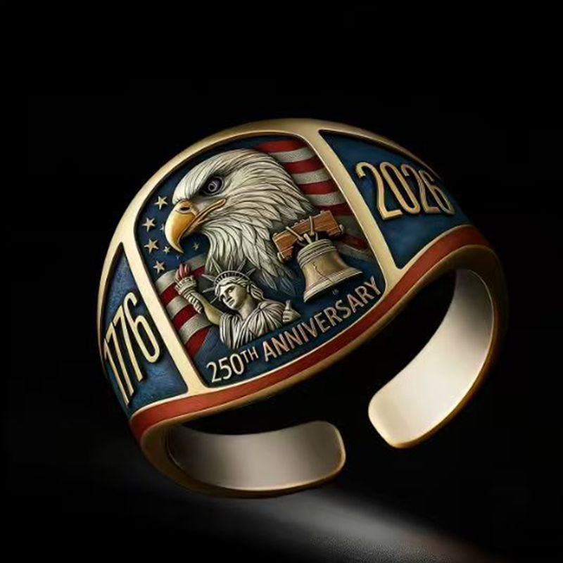 🎖️250. výročí Pamětní prsten s orlem 1776–2026🦅