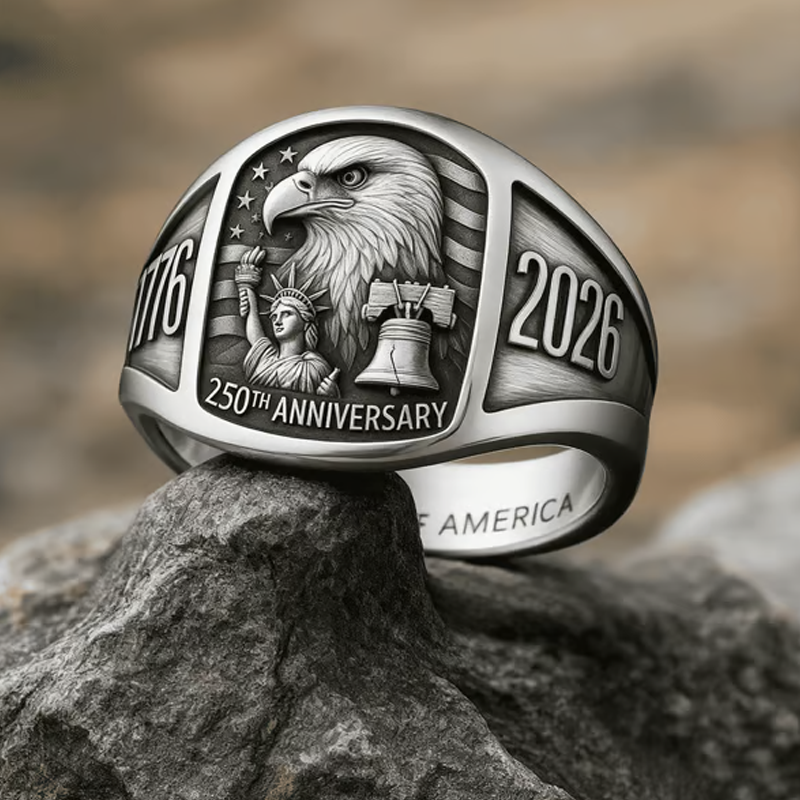 🎖️250. výročí Pamětní prsten s orlem 1776–2026🦅