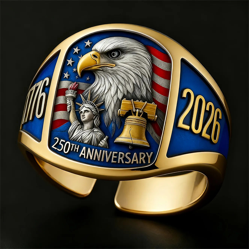 🎖️250. výročí Pamětní prsten s orlem 1776–2026🦅