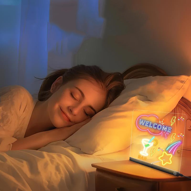 🔥👨‍🎨 Mazatelná, osvětlená akrylová kreslicí tabule se stojanem 🎨✨