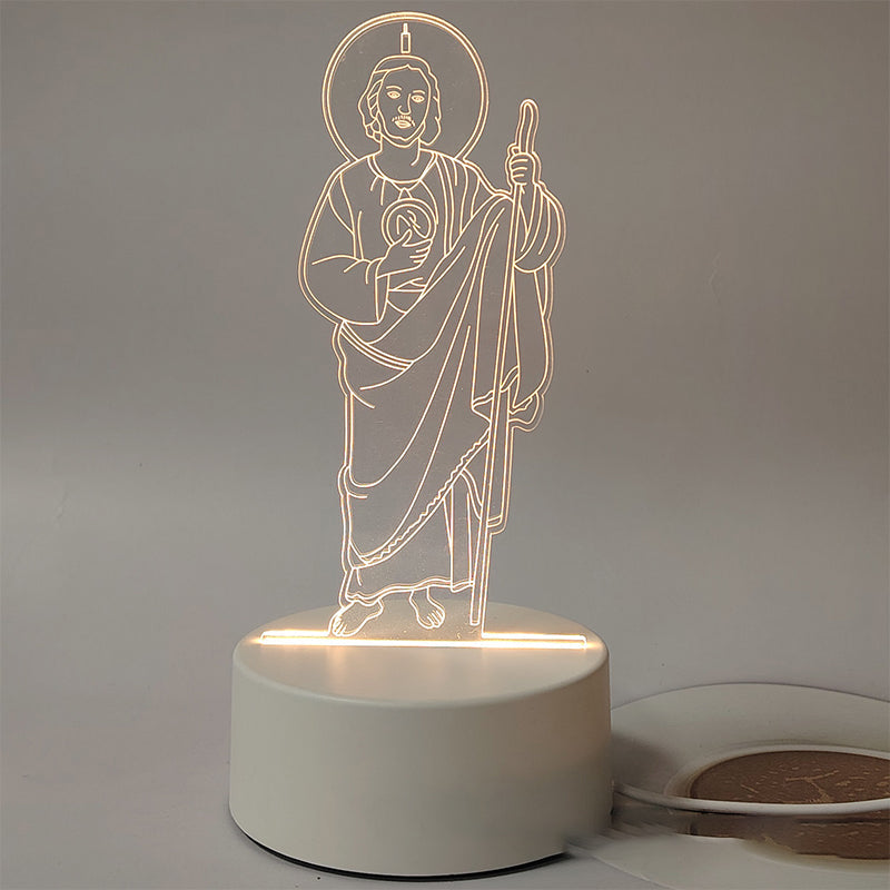 🌙 Mír a víra v jednom světle – 3D noční lampa s Ježíšem