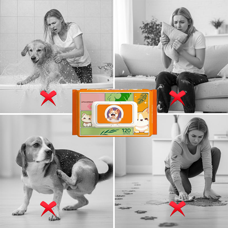 🐱Rukavice na péči o domácí mazlíčky, ubrousky, bez nutnosti oplachování🐶